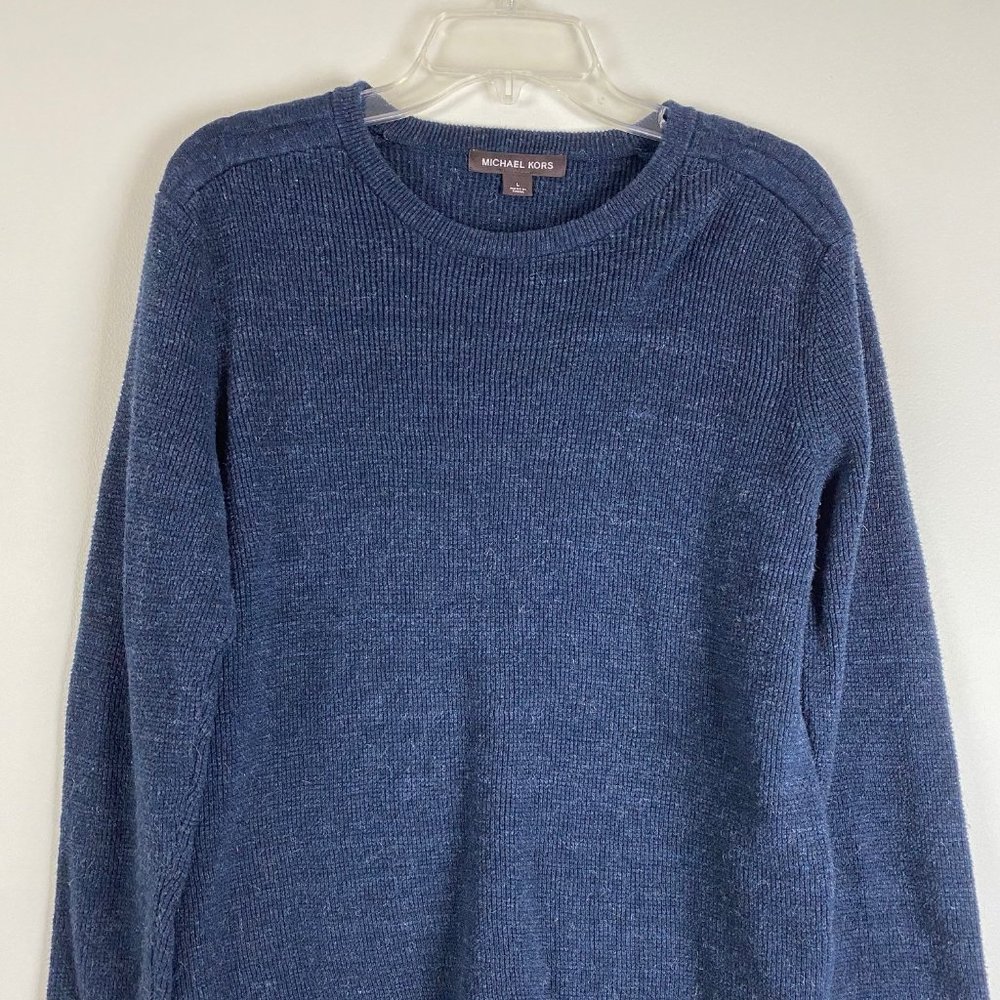 Michael Kors Mens Knit Pullover Sweater Blue